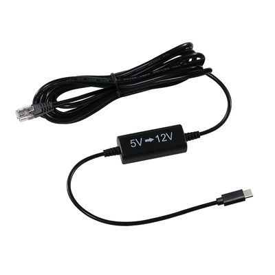Cable d'injection d'alimentation USB-C à RJ45 - 5V à 12V Adaptateur Ethernet pas à pas pour caméra IP, point d'accès, appareil IoT