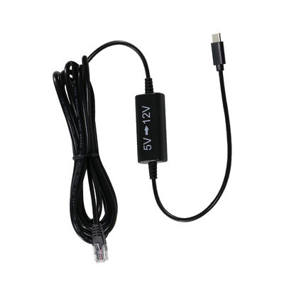 Cable d'injection d'alimentation USB-C à RJ45 - 5V à 12V Adaptateur Ethernet pas à pas pour caméra IP, point d'accès, appareil IoT