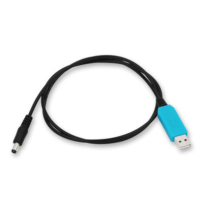 Cable d'alimentation USB à courant continu 5V à 12V avec coque bleue/blanche/rose transparente - Adaptateur de boost pour routeur, LED, appareil IoT