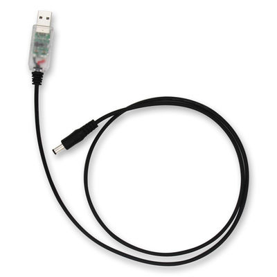Cable d'alimentation USB à courant continu 5V à 12V avec coque bleue/blanche/rose transparente - Adaptateur de boost pour routeur, LED, appareil IoT