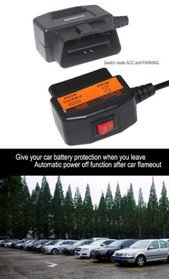 OBD2 à courant continu 5.5x2.1mm câble d'alimentation pour Dash Cam- ACC/Mode de stationnement Adaptateur câblé avec coupure de tension intelligente pour 12V Car DVR