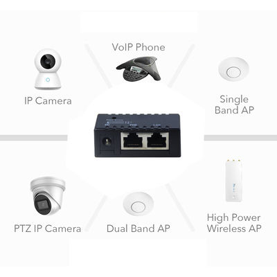 Active PoE Injector-48V Power Over Ethernet Adapter IEEE 802.3af/at Compatible avec les appareils photo IP, les points d'accès sans fil, les téléphones VoIP