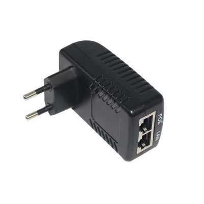 EU Plug PoE Injector- 48V alimentation électrique active sur Ethernet IEEE 802.3af/at pour caméra IP, point d'accès sans fil, téléphone VoIP