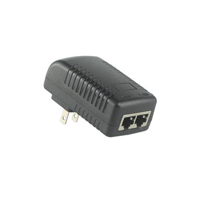 Adaptateur d'injecteur PoE US Plug - 48V d'alimentation active sur Ethernet IEEE 802.3af/at pour les caméras IP, les points d'accès sans fil, les téléphones VoIP