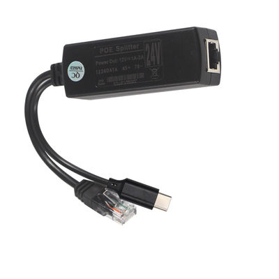 Répartiteur PoE avec sortie USB-C - Convertisseur Power over Ethernet 48V vers 5V/9V/12V pour tablette, téléphone, Raspberry Pi, appareils USB-C