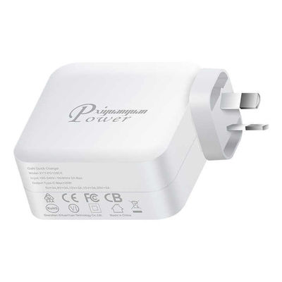 US Plug 100W chargeur mural USB-C Adapteur haute puissance à 2 broches pour ordinateur portable, tablette, téléphone, appareils de type C (100 ‰ 240V d'entrée)