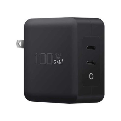 Chargeur mural double USB-C 100W US Plug – Adaptateur de charge rapide à 2 ports pour ordinateur portable, tablette, téléphone, appareils Type-C (Entrée 100–240V)
