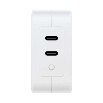 Chargeur mural double USB-C 100W US Plug – Adaptateur de charge rapide à 2 ports pour ordinateur portable, tablette, téléphone, appareils Type-C (Entrée 100–240V)