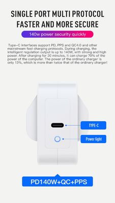 Chargeur mural USB-C 140W avec prise AU – Adaptateur 2 broches haute puissance pour ordinateur portable, tablette, téléphone, appareils Type-C (entrée 100–240V)