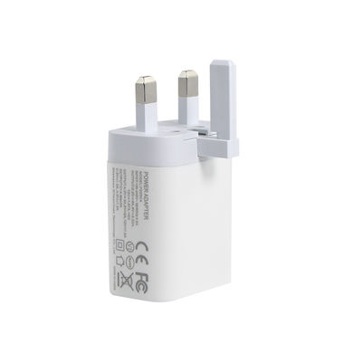 Chargeur murale à 2 broches avec ports USB-C et USB-A, sortie de 20 W, adaptateur d'alimentation compact à double port pour téléphone / tablette