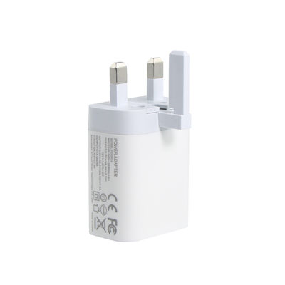 Chargeur murale à 2 broches avec ports USB-C et USB-A, sortie de 20 W, adaptateur d'alimentation compact à double port pour téléphone / tablette