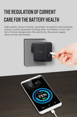 Chargeur murale à 2 broches avec port USB-C, adaptateur d'alimentation haute vitesse de sortie de 100 W pour ordinateur portable / tablette / téléphone
