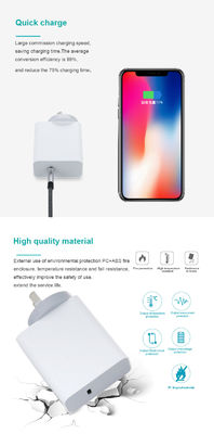 Chargeur mural USB-C à 2 broches AU, adaptateur d'alimentation 60W à haut débit pour ordinateur portable, tablette, téléphone portable