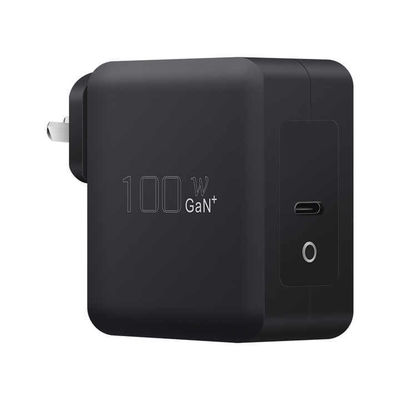 Chargeur GaN USB-C 100W avec prise AU à 2 broches pour ordinateurs portables