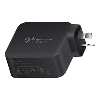 Chargeur murale USB-C à 2 broches AU, adaptateur d'alimentation de type C à sortie haute vitesse de 100 W pour ordinateur portable, tablette, appareil mobile