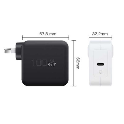 Chargeur murale USB-C à 2 broches AU, adaptateur d'alimentation de type C à sortie haute vitesse de 100 W pour ordinateur portable, tablette, appareil mobile