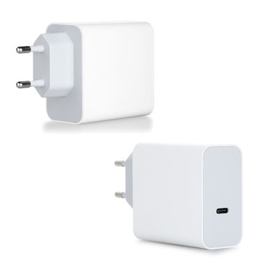 Chargeur mural USB-C EU à 2 broches, adaptateur secteur Type-C 60W haute vitesse pour ordinateur portable, tablette et smartphone
