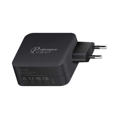 Chargeur mural USB-C EU à 2 broches, adaptateur d'alimentation Type-C 100W haute vitesse pour ordinateur portable, tablette et appareils mobiles