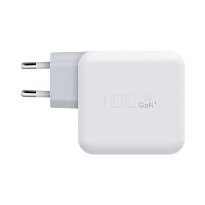 Chargeur mural USB-C EU à 2 broches, adaptateur d'alimentation Type-C 100W haute vitesse pour ordinateur portable, tablette et appareils mobiles