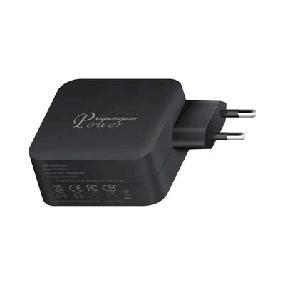 Chargeur murale USB-C à 2 broches UE, adaptateur d'alimentation de type C haute vitesse de 140 W pour ordinateur portable, tablette et appareils mobiles de haute puissance