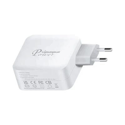 Chargeur murale USB-C à 2 broches UE, adaptateur d'alimentation de type C haute vitesse de 140 W pour ordinateur portable, tablette et appareils mobiles de haute puissance