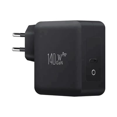 Chargeur murale USB-C à 2 broches UE, adaptateur d'alimentation de type C haute vitesse de 140 W pour ordinateur portable, tablette et appareils mobiles de haute puissance