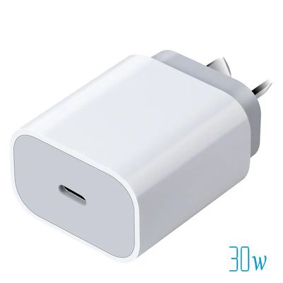 Chargeur mural USB-C 2 broches AU, adaptateur secteur Type-C rapide 30W pour smartphones, tablettes et petits ordinateurs portables