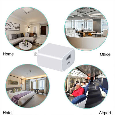 Chargeur mural USB-C et USB-A US 20W avec câble, adaptateur secteur à charge rapide pour smartphones et tablettes