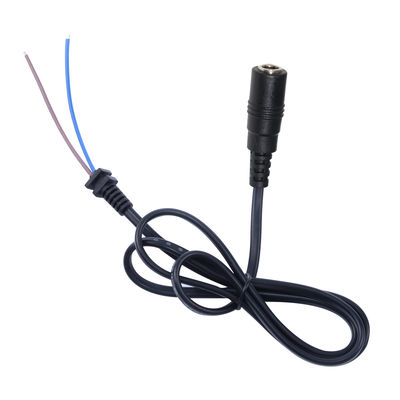 DC Female Barrel Connector to Tinned Stripped Wire Pigtail Cable - 12V 2.1mm x 5.5mm Power Cord for CCTV, LED, DIY Projects