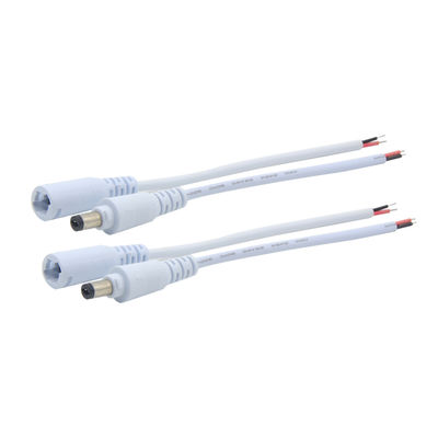 Prise mâle CC / Jack femelle à terminaison filaire étamé - Câble de connecteur d'alimentation 5,2 mm x 2,1 mm pour CCTV, LED, applications de bricolage