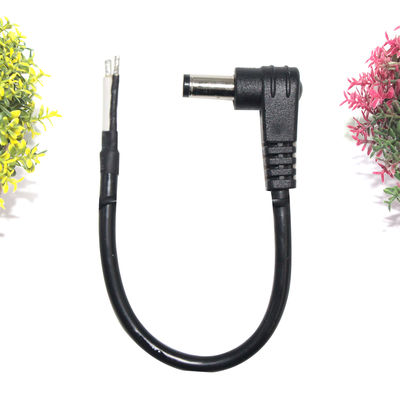 Prise d'alimentation CC à angle droit 5,5x2,1mm Jack femelle vers câble à fil étamé