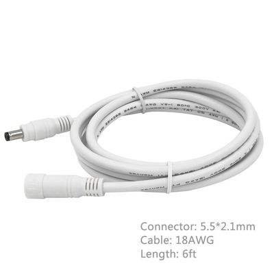 Câble d'alimentation CC avec interrupteur à bascule en ligne 303 5,5x2,1mm
