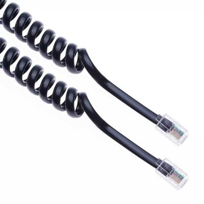 Cordon RJ9 enroulé pour téléphones fixes et de bureau