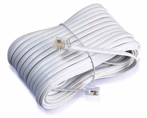 RJ11 câble d'extension téléphonique 10ft 20ft 30ft pour les téléphones fixes modems