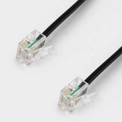 RJ11 câble d'extension téléphonique 10ft 20ft 30ft pour les téléphones fixes modems