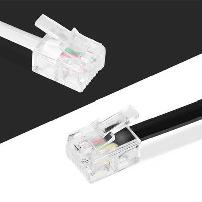 Câble d'extension téléphonique RJ11 4 fils plat pour modem DSL et systèmes de sécurité