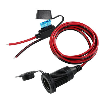 12V 24V prise d'allume-cigare au câble en fil d'étain avec fusible en ligne
