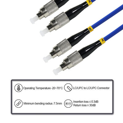 Câble à fibre optique monomode duplex FC à FC 9/125μm OS2