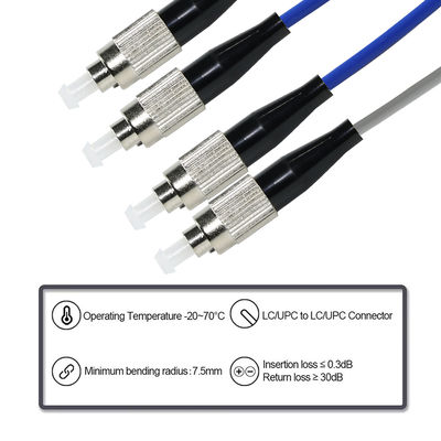 Câble à fibre optique monomode duplex FC à FC 9/125μm OS2