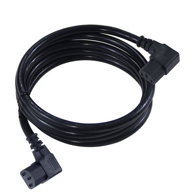 Cordon d'alimentation d'extension C13 à C13 à angle droit pour moniteur de serveur PDU