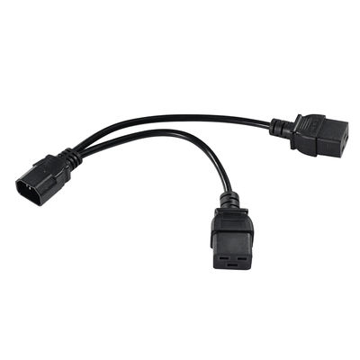 Câble répartiteur d'alimentation IEC 60320 C14 vers double C19 pour baies de serveurs