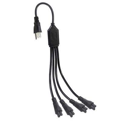Cordon répartiteur d'alimentation NEMA 5-15P vers 4 voies IEC C5 - Câble adaptateur prise américaine vers trèfle pour ordinateur portable, adaptateur, chargeur d'ordinateur portable