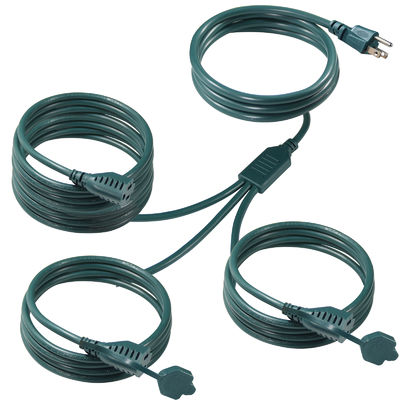 Cordon d'alimentation prolongateur répartiteur de prise américaine 3 voies NEMA 5-15P 125V CA