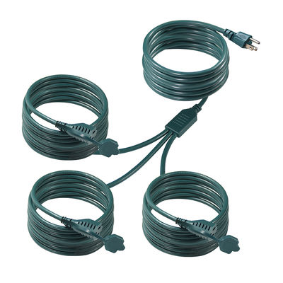 Cordon d'alimentation prolongateur répartiteur de prise américaine 3 voies NEMA 5-15P 125V CA