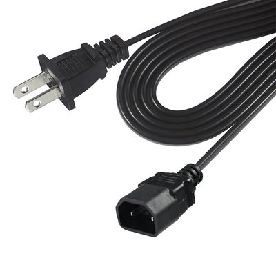 NEMA 1-15P à IEC C18 Cordon d'alimentation - câble de connexion US à deux branches pour adaptateur d'ordinateur portable, projecteur, alimentation de moniteur
