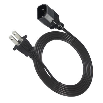 NEMA 1-15P à IEC C18 Cordon d'alimentation - câble de connexion US à deux branches pour adaptateur d'ordinateur portable, projecteur, alimentation de moniteur