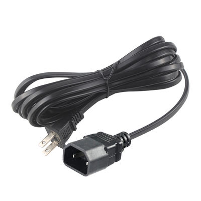 NEMA 1-15P à IEC C18 Cordon d'alimentation - câble de connexion US à deux branches pour adaptateur d'ordinateur portable, projecteur, alimentation de moniteur