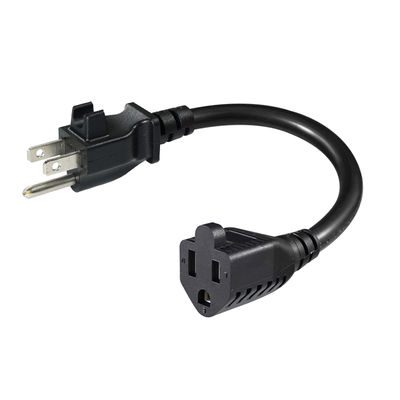 NEMA 5-15P au câble d'extension de sortie avec clip 14AWG