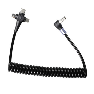Chargement en bobine en nylon tressé USB rapide C 3.0 type C câble 3 en 1