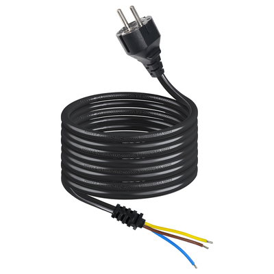 EU Plug to Tinned Stripped Wire Power Cord- 2-Pin Euro Power Cable pour le câblage AC DIY, la connexion du panneau, l'entrée de l'équipement